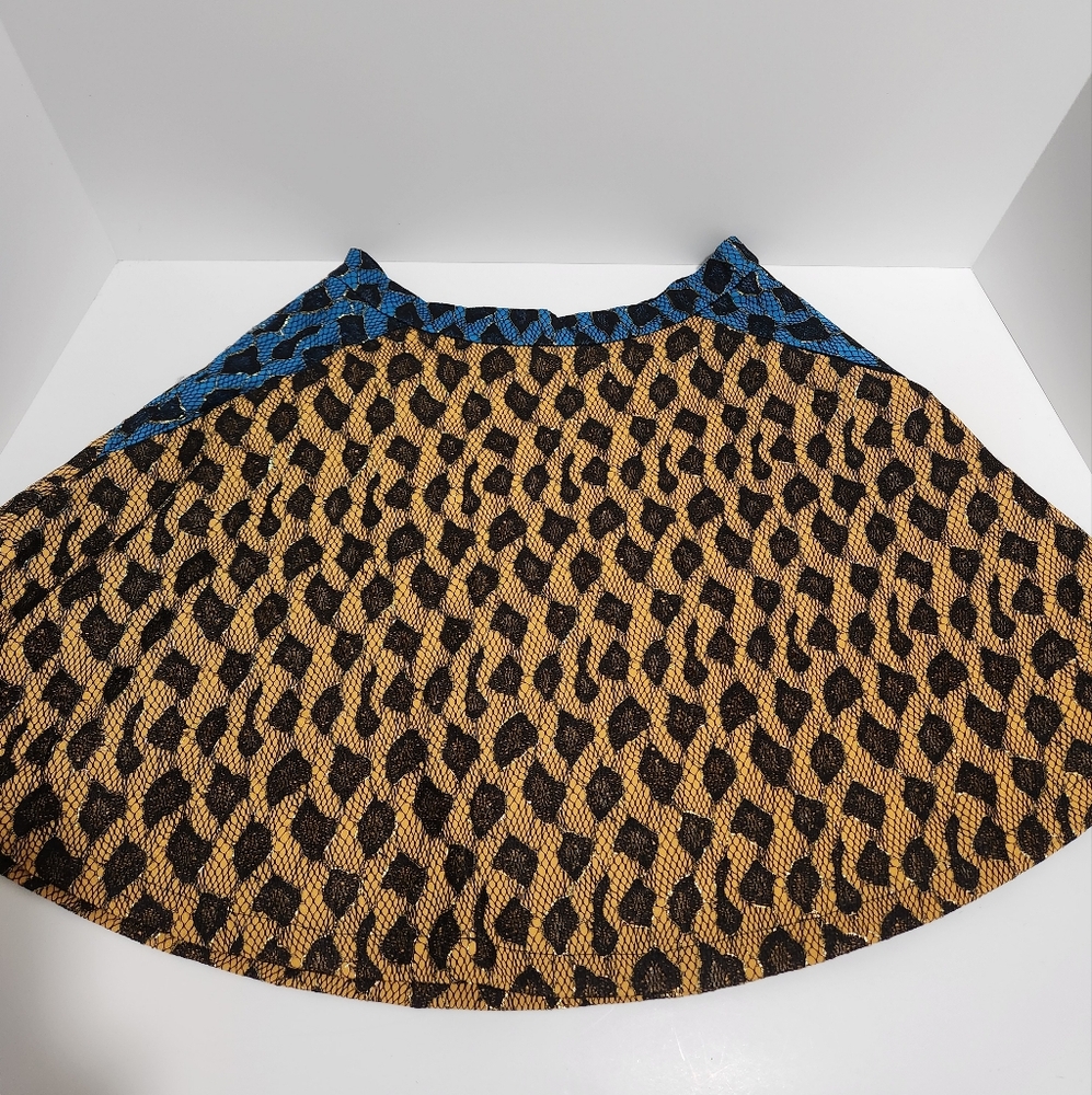 New English Rose Leopard Print Mini Skirt